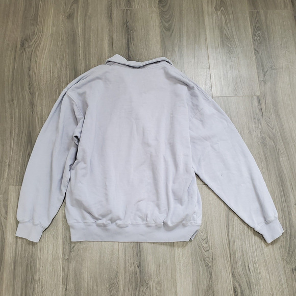 Brandy Melville John Galt Pullover Sweater 1/4 Zip OS Blue Oversized Cozy Lounge - Picture 2 of 13